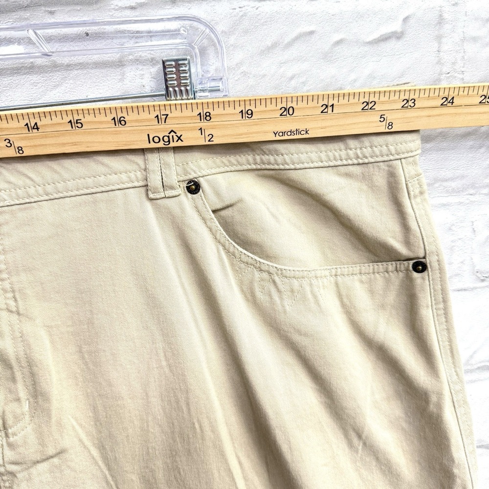 Vtg GITANO Denim Maxi Skirt Sz 26W Khaki Flared Hem Boho Grunge Western 90s Y2K - Picture 5 of 12